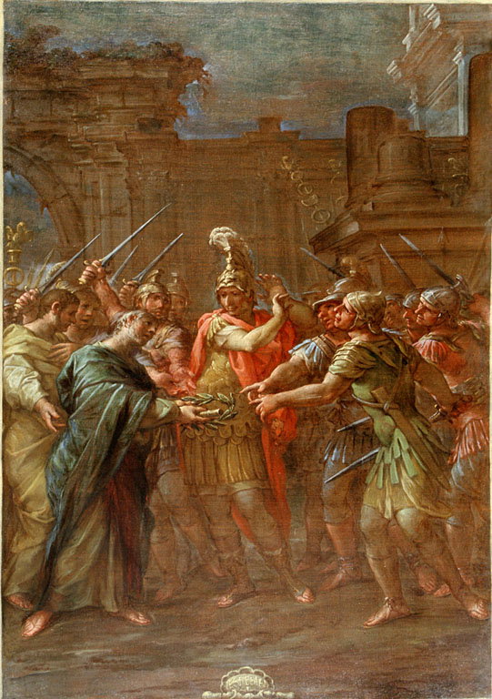episodio della vita dell'imperatore Tiberio (dipinto) by Baldi Lazzaro (sec